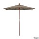 preview thumbnail 31 of 30, Port Lavaca 7.5ft Round Sunbrella Wooden Patio Umbrella by Havenside Home, Base Not Included Taupe