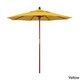 preview thumbnail 28 of 30, Port Lavaca 7.5ft Round Sunbrella Wooden Patio Umbrella by Havenside Home, Base Not Included Sunflower Yellow