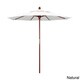 preview thumbnail 22 of 30, Port Lavaca 7.5ft Round Sunbrella Wooden Patio Umbrella by Havenside Home, Base Not Included Natural
