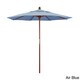 preview thumbnail 4 of 30, Port Lavaca 7.5ft Round Sunbrella Wooden Patio Umbrella by Havenside Home, Base Not Included Air Blue