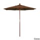 preview thumbnail 10 of 30, Port Lavaca 7.5ft Round Sunbrella Wooden Patio Umbrella by Havenside Home, Base Not Included Cocoa