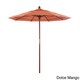 preview thumbnail 11 of 30, Port Lavaca 7.5ft Round Sunbrella Wooden Patio Umbrella by Havenside Home, Base Not Included Dolce Mango