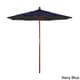 preview thumbnail 27 of 30, Port Lavaca 7.5ft Round Sunbrella Wooden Patio Umbrella by Havenside Home, Base Not Included Navy Blue