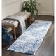 preview thumbnail 37 of 53, Nourison Damask Distressed Contemporary Area Rug 2'3" x 7'6" - Ivory/Navy - Runner
