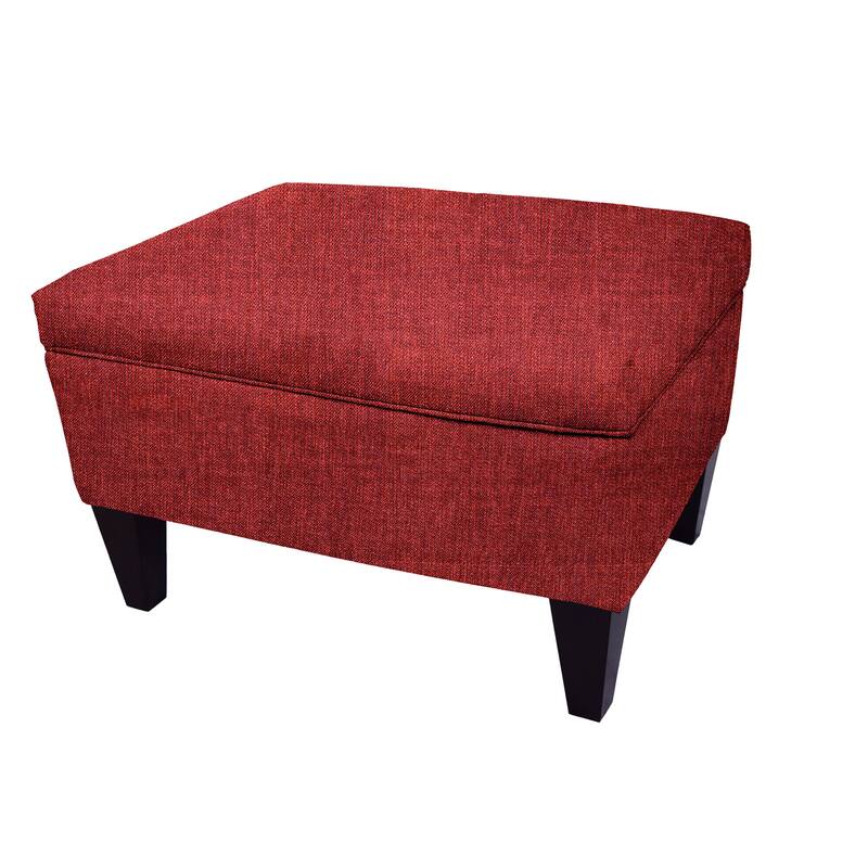 MJL Furniture Wood Polyester-upholstered Storage Ottoman