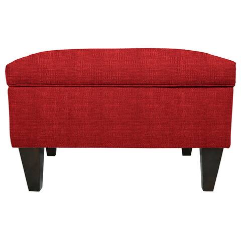 MJL Furniture Wood Polyester-upholstered Storage Ottoman