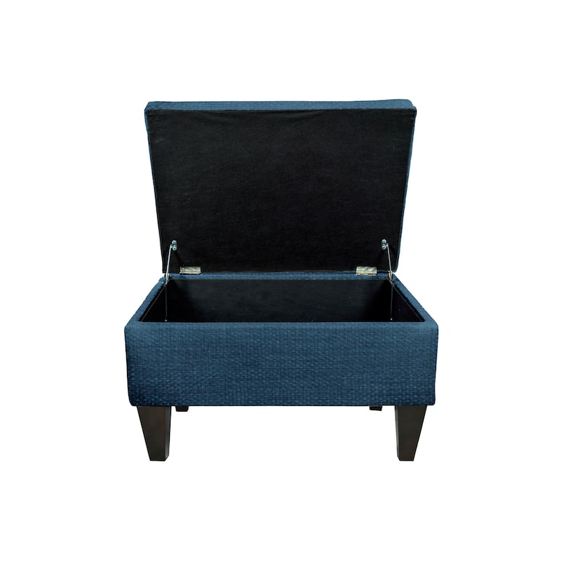 MJL Furniture Wood Polyester-upholstered Storage Ottoman