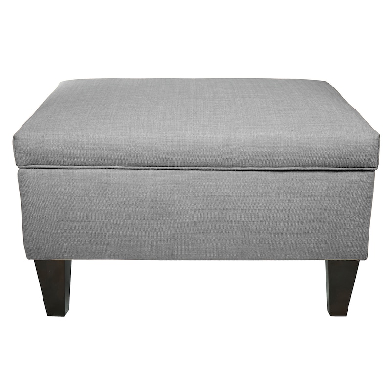 MJL Furniture Wood Polyester-upholstered Storage Ottoman - Ash