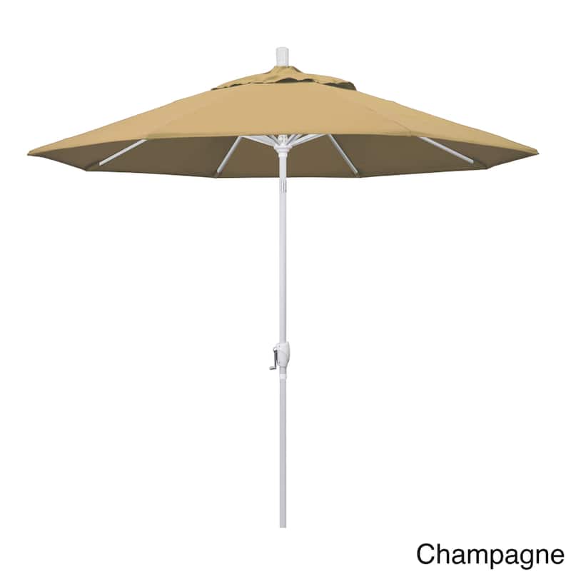 Pompano 9ft Crank Lift Push Button Tilt Round Patio Umbrella by Havenside Home, Base Not Included