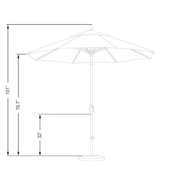 Okaloosa 9foot Deluxe Crank Lift Umbrella by Havenside Home Bed Bath & Beyond 11976093