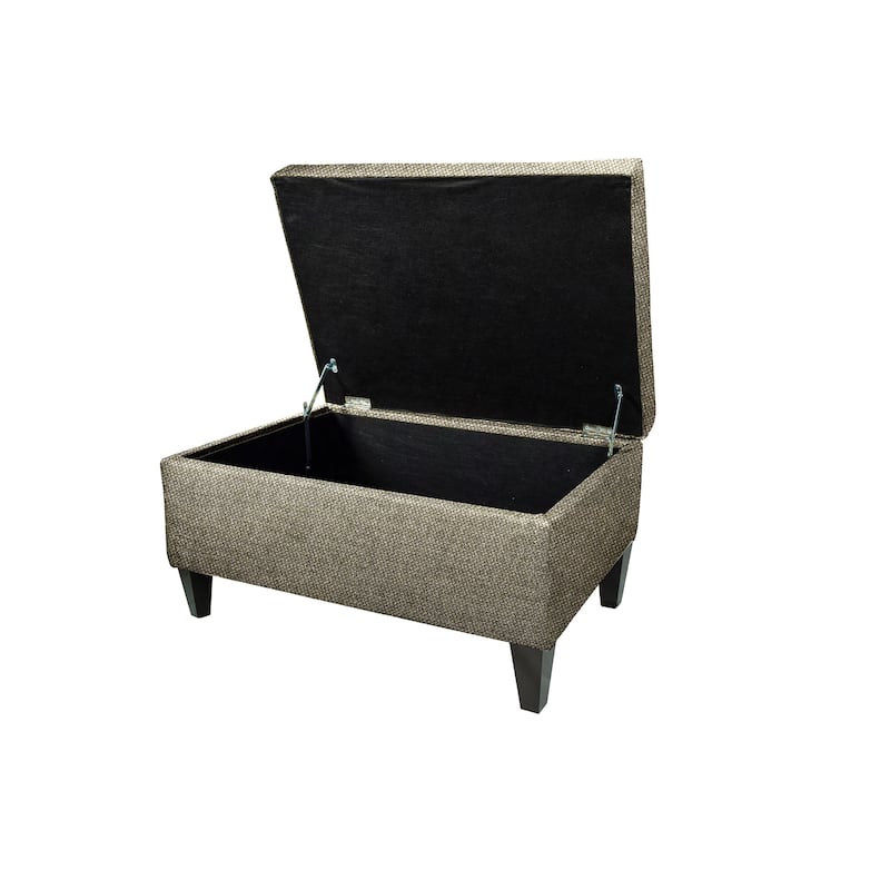 MJL Furniture Brooklyn DAWSON-7 Upholstered Square-legged Box Storage Ottoman