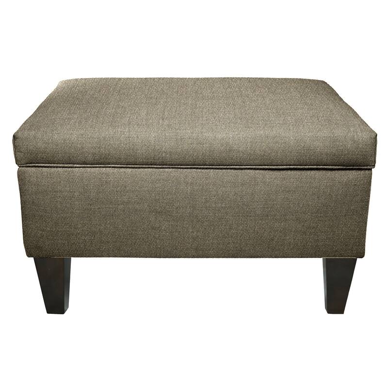 MJL Furniture Brooklyn DAWSON-7 Upholstered Square-legged Box Storage Ottoman