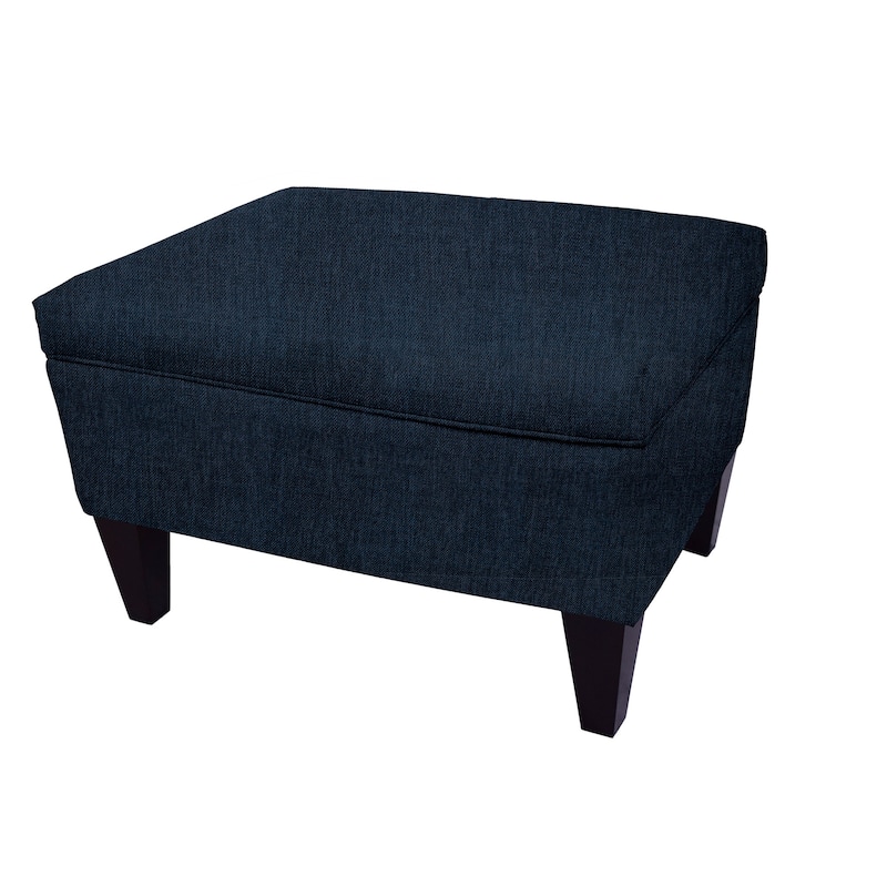 MJL Furniture Brooklyn DAWSON-7 Upholstered Square-legged Box Storage Ottoman