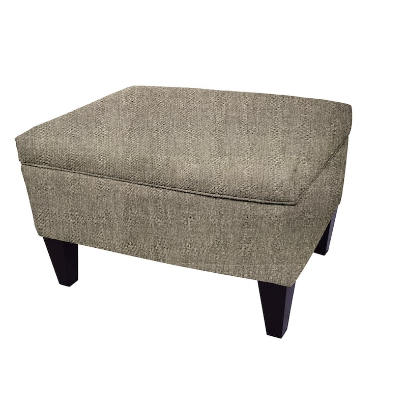 MJL Furniture Brooklyn DAWSON-7 Upholstered Square-legged Box Storage Ottoman