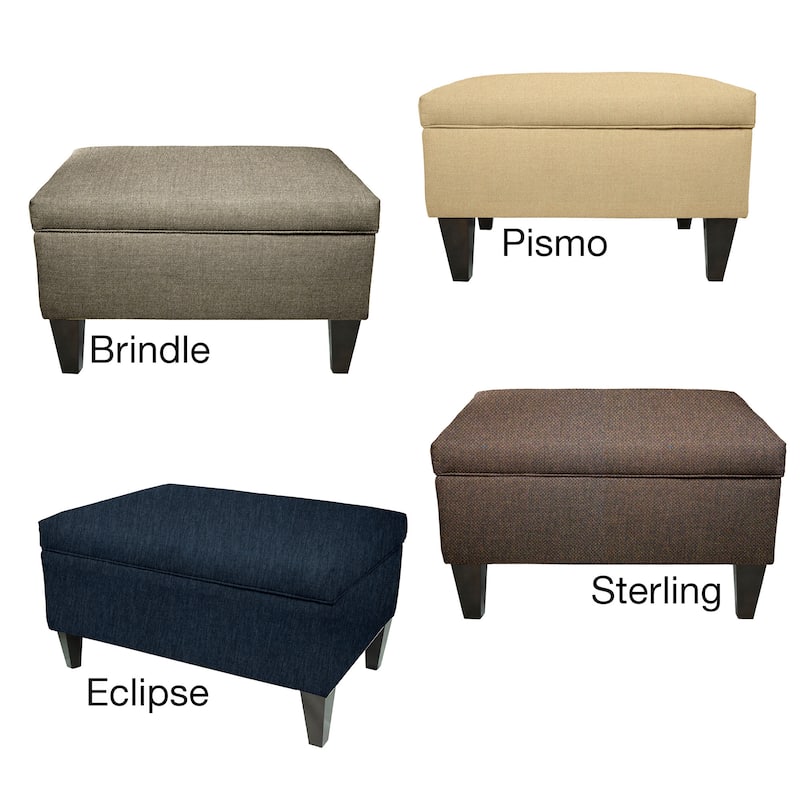 MJL Furniture Brooklyn DAWSON-7 Upholstered Square-legged Box Storage Ottoman