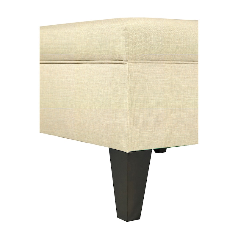 MJL Furniture Manhattan Allure Upholstered Organizational Cocktail Ottoman Table