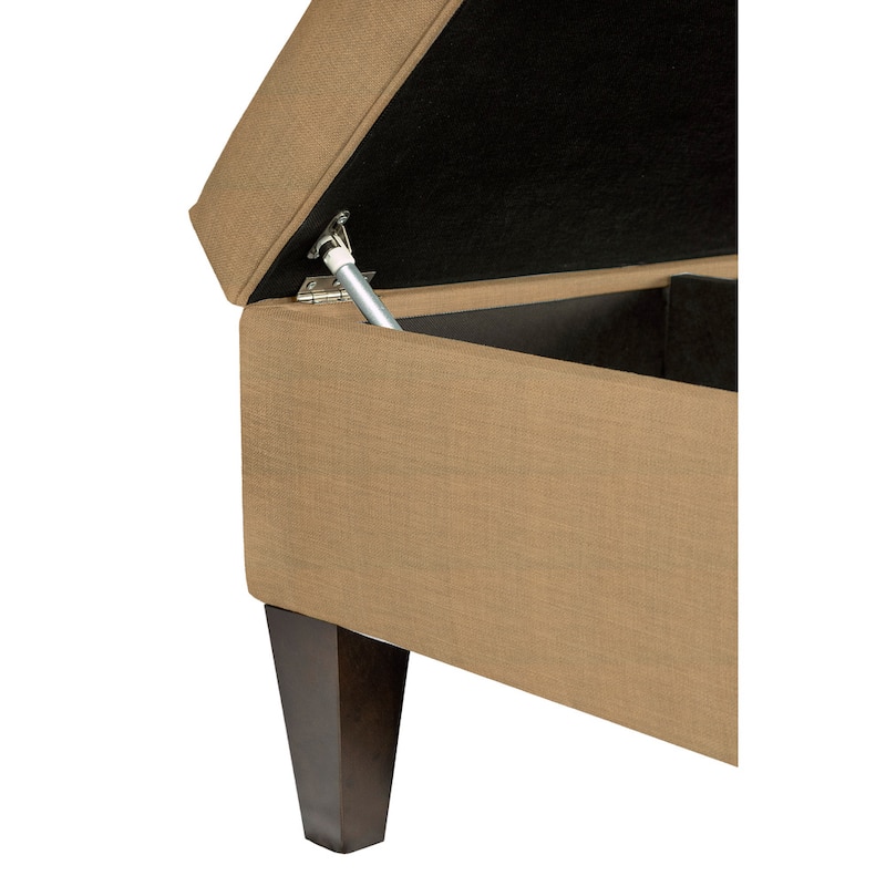 MJL Furniture Manhattan Allure Upholstered Organizational Cocktail Ottoman Table