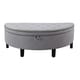 preview thumbnail 8 of 21, Chic Home Jacqueline Linen Half Moon Storage Ottoman