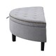 preview thumbnail 16 of 21, Chic Home Jacqueline Linen Half Moon Storage Ottoman