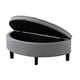 preview thumbnail 12 of 21, Chic Home Jacqueline Linen Half Moon Storage Ottoman