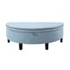 preview thumbnail 7 of 21, Chic Home Jacqueline Linen Half Moon Storage Ottoman