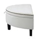 preview thumbnail 14 of 21, Chic Home Jacqueline Linen Half Moon Storage Ottoman