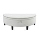 preview thumbnail 6 of 21, Chic Home Jacqueline Linen Half Moon Storage Ottoman