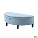 preview thumbnail 3 of 21, Chic Home Jacqueline Linen Half Moon Storage Ottoman Blue