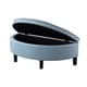 preview thumbnail 11 of 21, Chic Home Jacqueline Linen Half Moon Storage Ottoman