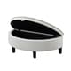 preview thumbnail 10 of 21, Chic Home Jacqueline Linen Half Moon Storage Ottoman