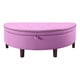 preview thumbnail 9 of 21, Chic Home Jacqueline Linen Half Moon Storage Ottoman