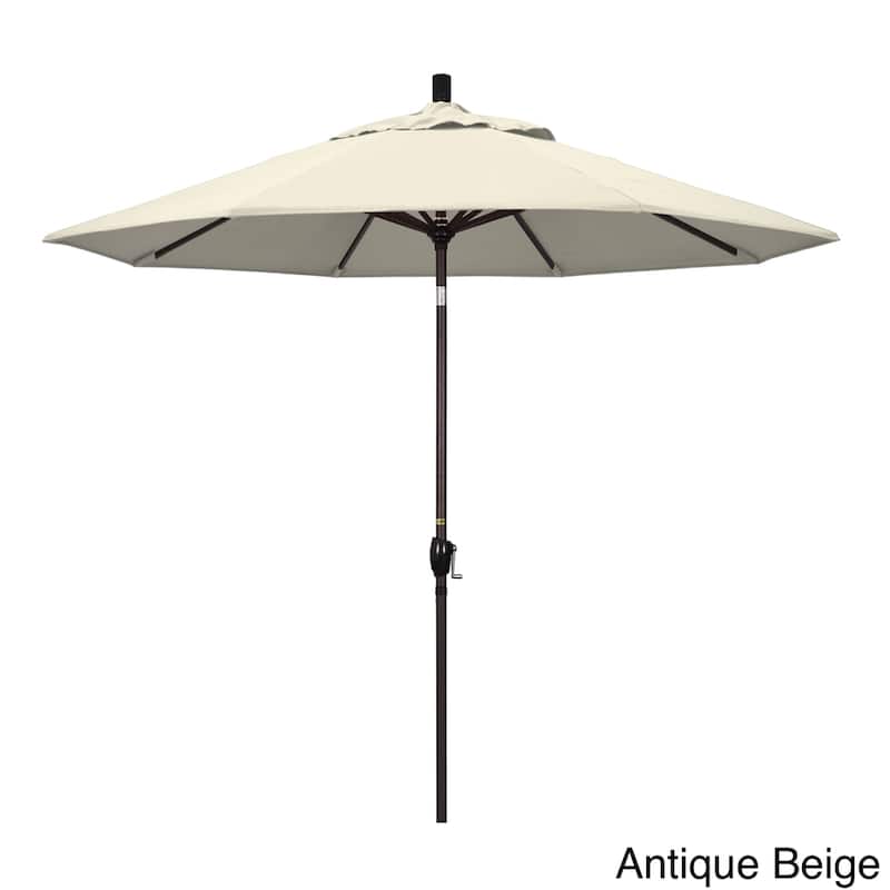 Pompano 9ft Crank Lift Push Button Tilt Round Patio Umbrella by Havenside Home, Base Not Included