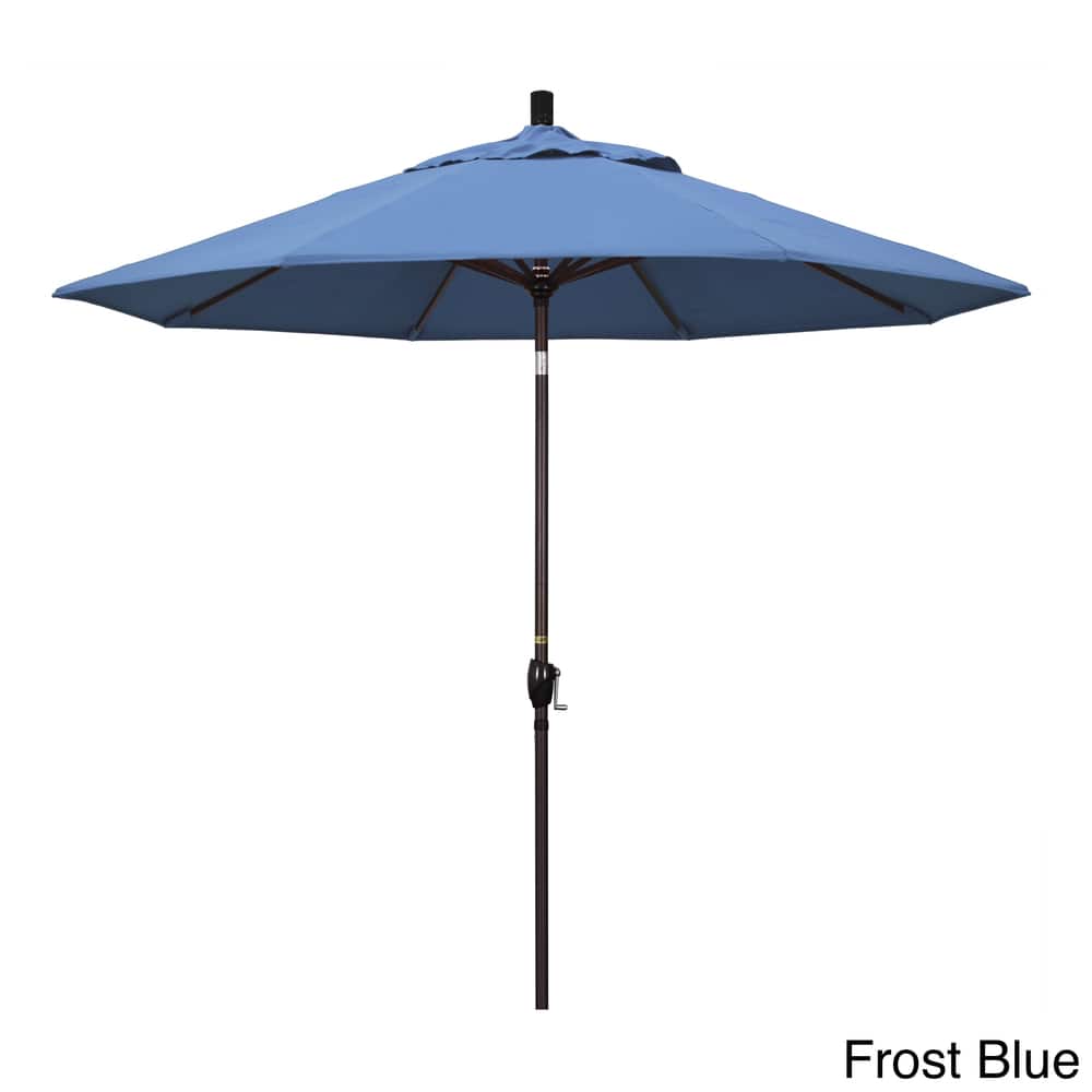 Pompano 9ft Crank Lift Push Button Tilt Round Patio Umbrella by Havenside Home, Base Not Included