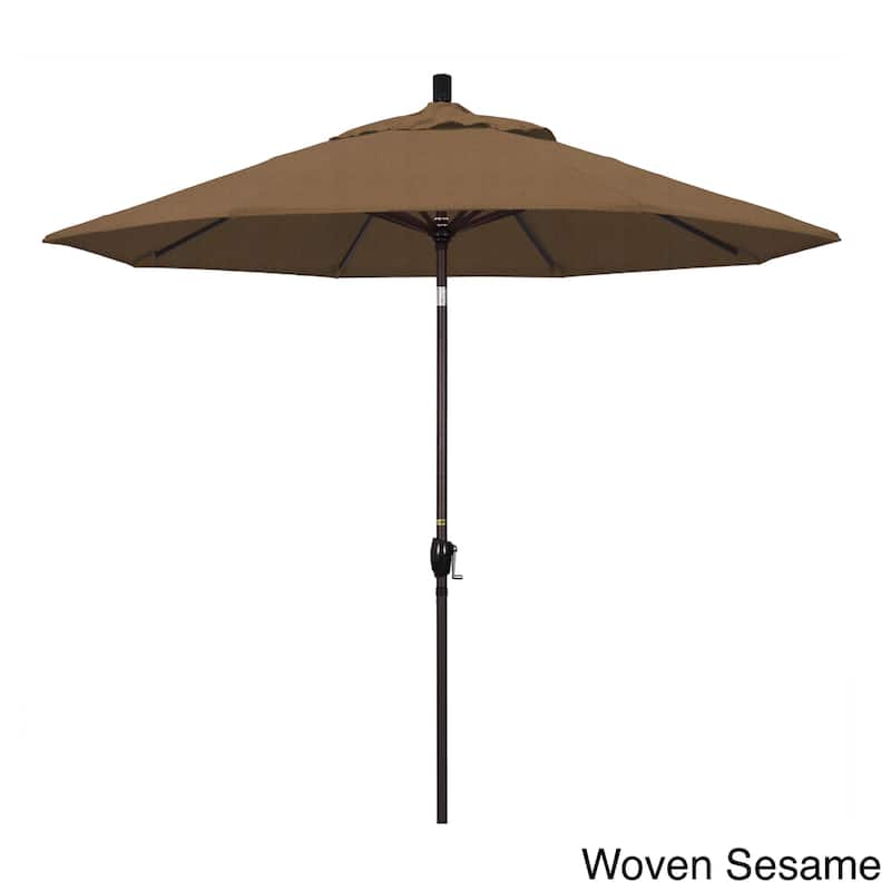 Pompano 9ft Crank Lift Push Button Tilt Round Patio Umbrella by Havenside Home, Base Not Included