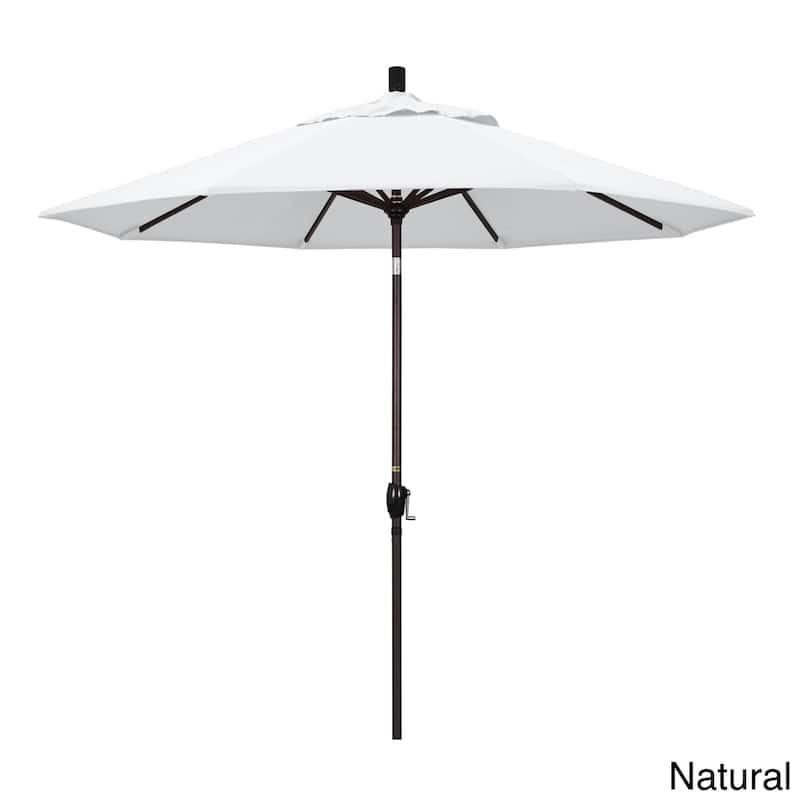 Pompano 9ft Crank Lift Push Button Tilt Round Patio Umbrella by Havenside Home, Base Not Included