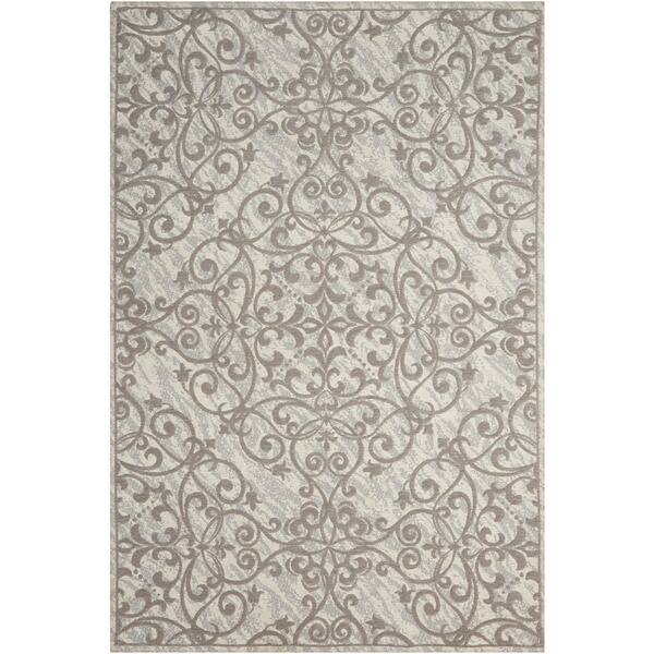 Nourison Damask Area Rug,Beige Ivory Nourison Damask Area Rug,Beige Ivory
