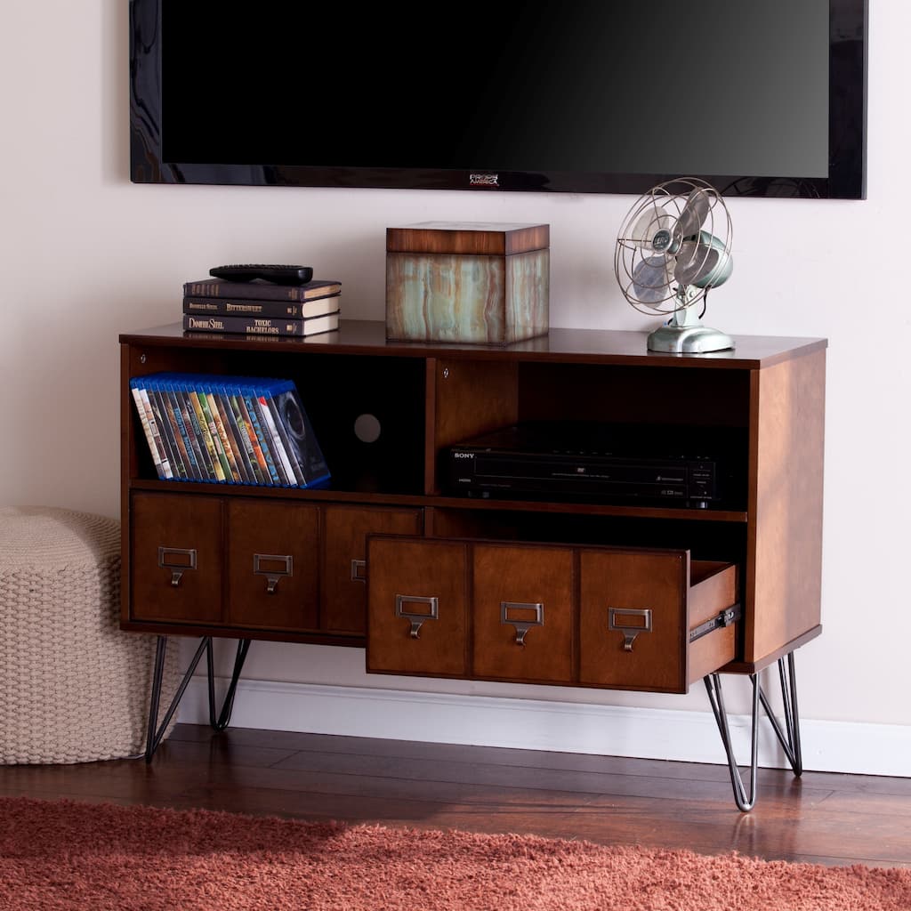 SEI Furniture Barrowman Mid-century Media Console TV Stand