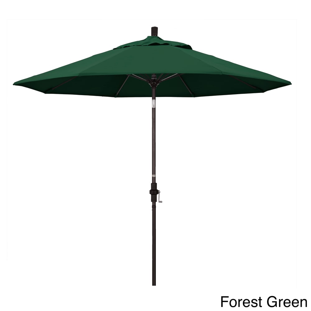 California Umbrella 7.5' Rd. Aluminum/Fiberglass Rib Market Umb, Deluxe Crank Lift/Collar Tilt, Bronze Finish, Olefin Fabric