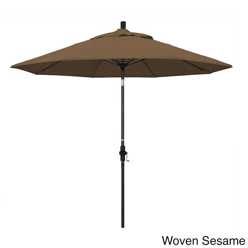 California Umbrella 7.5' Rd. Aluminum/Fiberglass Rib Market Umb, Deluxe Crank Lift/Collar Tilt, Bronze Finish, Olefin Fabric