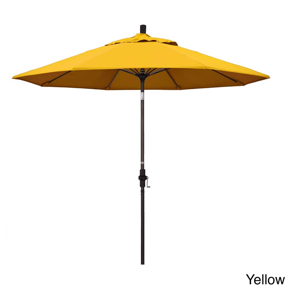California Umbrella 7.5' Rd. Aluminum/Fiberglass Rib Patio Umb, Deluxe Crank Lift/Collar Tilt, Bronze Finish, Pacifica Fabric