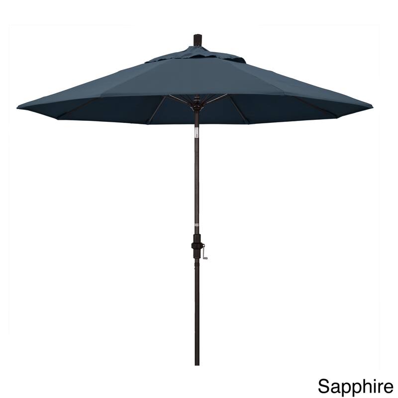 California Umbrella 7.5' Rd. Aluminum/Fiberglass Rib Patio Umb, Deluxe Crank Lift/Collar Tilt, Bronze Finish, Pacifica Fabric