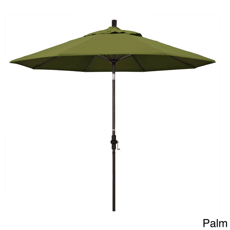 California Umbrella 7.5' Rd. Aluminum/Fiberglass Rib Patio Umb, Deluxe Crank Lift/Collar Tilt, Bronze Finish, Pacifica Fabric