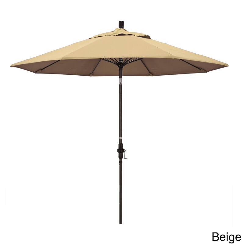 California Umbrella 7.5' Rd. Aluminum/Fiberglass Rib Patio Umb, Deluxe Crank Lift/Collar Tilt, Bronze Finish, Pacifica Fabric