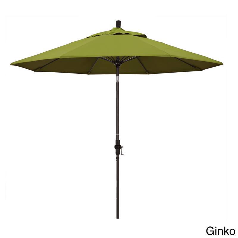 California Umbrella 7.5' Rd. Aluminum/Fiberglass Rib Patio Umb, Deluxe Crank Lift/Collar Tilt, Bronze Finish, Pacifica Fabric