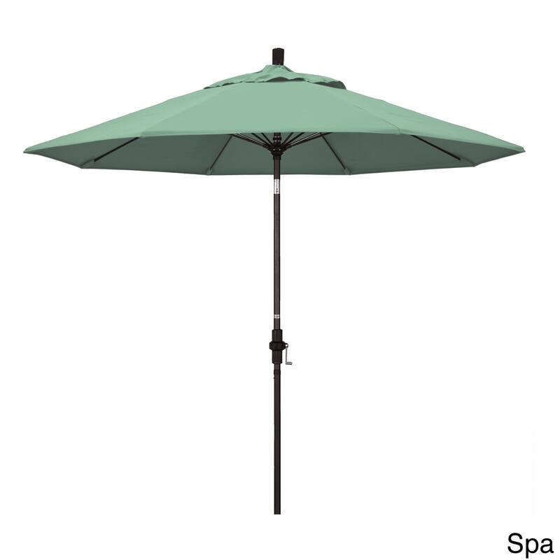 California Umbrella 7.5' Rd. Aluminum/Fiberglass Rib Patio Umb, Deluxe Crank Lift/Collar Tilt, Bronze Finish, Pacifica Fabric