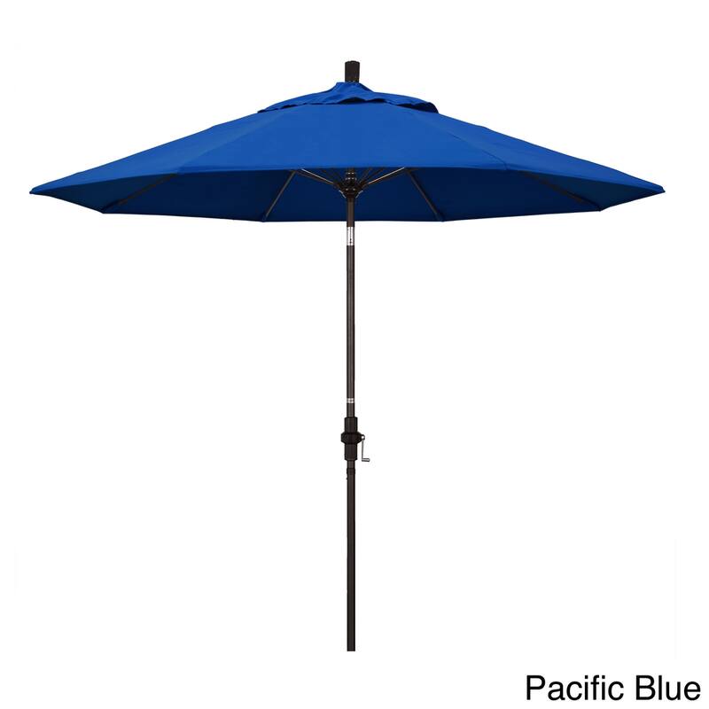 California Umbrella 7.5' Rd. Aluminum/Fiberglass Rib Patio Umb, Deluxe Crank Lift/Collar Tilt, Bronze Finish, Pacifica Fabric