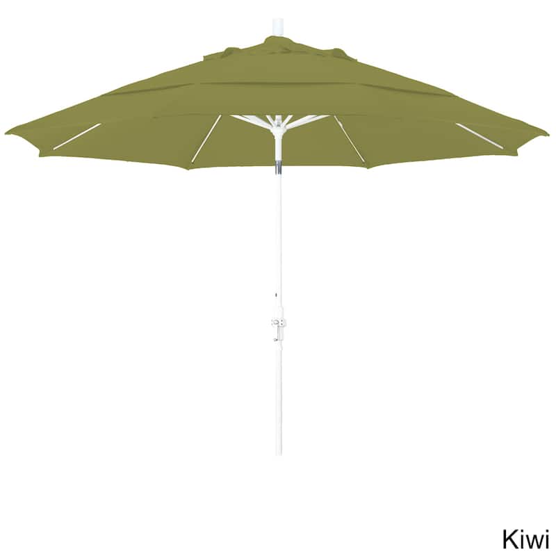 Perry 11ft Round Crank Lift Collar Tilt Aluminum Patio Umbrella by Havenside Home, Base Not Included