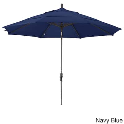 California Umbrella 11' Rd. Alum/Fiberglass Rib Market Umb,Crank Lift/Collar Tilt, Dbl Wind Vent, Bronze Finish, Pacifica Fabric