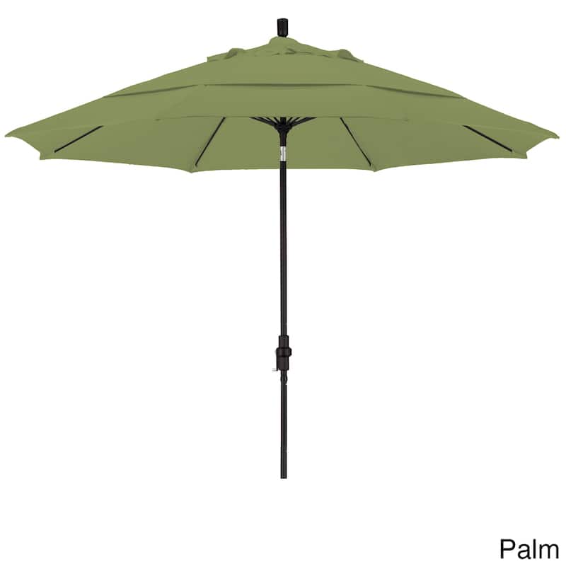 North Bend 11-foot Crank Open Auto-tilt Black Umbrella by Havenside Home
