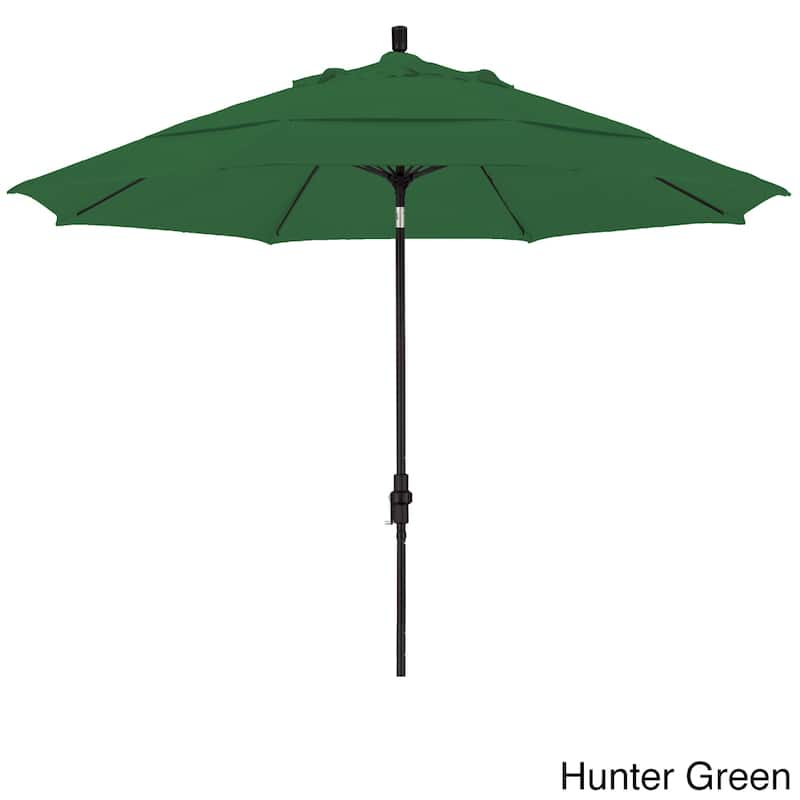 North Bend 11-foot Crank Open Auto-tilt Black Umbrella by Havenside Home